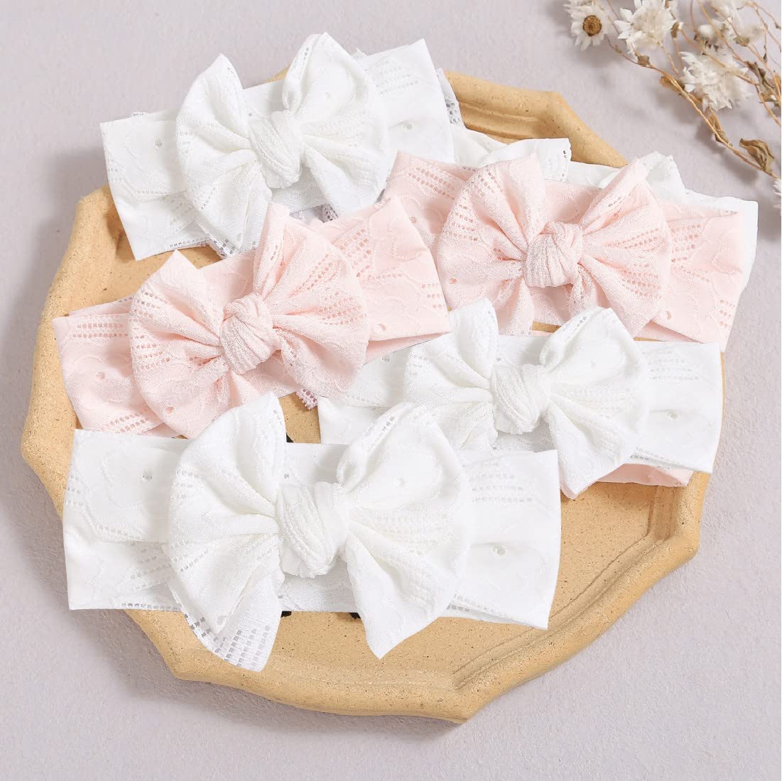 VOCOSTE Fascia Per Capelli Con Fiocco – Accessorio Moda Ragazza Rosa Chiaro