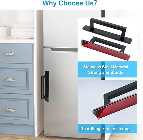 Miniatura 6 de Young Dance Manijas autoadhesivas para gabinete, acero inoxidable de 6 pulgadas, sin perforaciones, asas de fácil instalación para puertas de