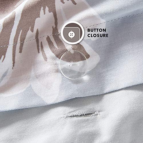 Inspire By Intelligent Design Reversible 100% Cotton Sateen Duvet - Breathable Comforter Cover, Modern All Season Bedding Set With Sham (Insert Excluded), Adrea, Floral Blue Full/Queen(90"X90") #TOP5