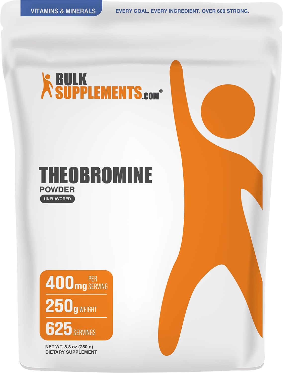 BulkSupplements.com Theobromine Powder - Theobromine Supplement, Nootropic Supplement - Energy Support, Gluten Free, 625 Servings, 250g (8.8 oz) (Pack of 1) 8.82 Ounce (Pack of 1)