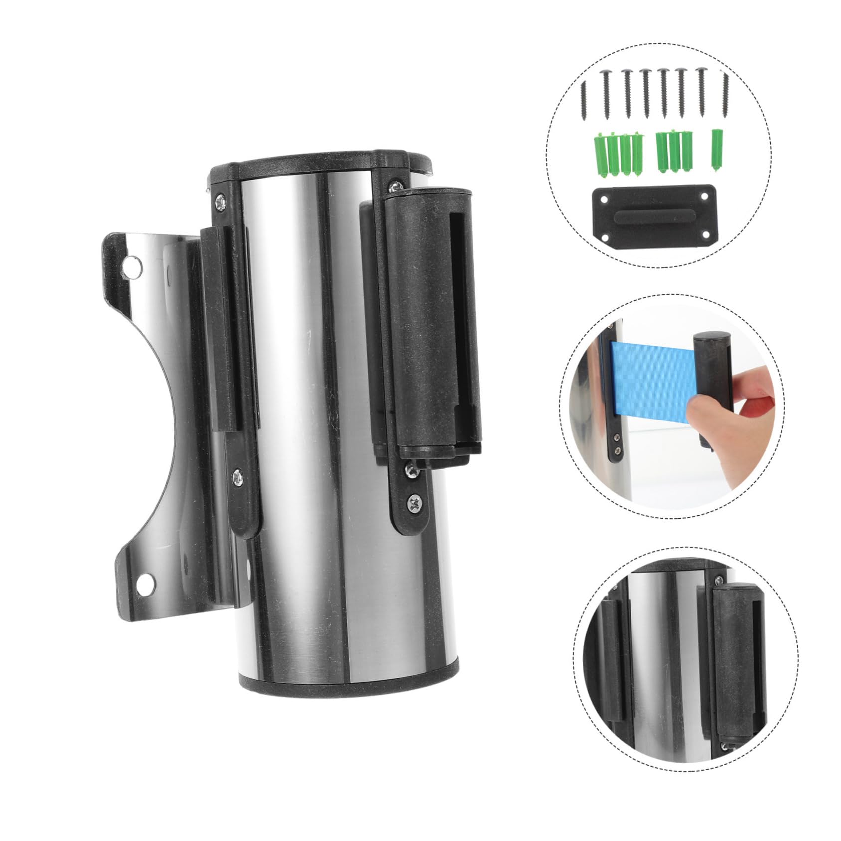 GRIRIW 1pc Telescopic Isolation Strip Rope Safety Barriers Belt Barrier Retractable Crowd Control Belt Barrier Rope Virtual Wall Barrier Retractable Barrier Line Dividers Duct Tape Blue