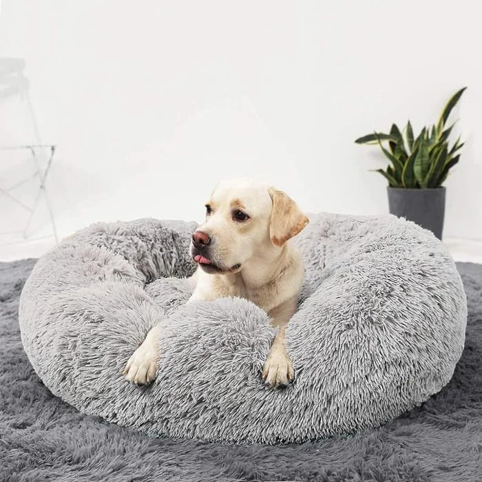 SWZEC Hundebett Wolke 7 - Das Original - Puppery (M-60CM,Hellgrau)