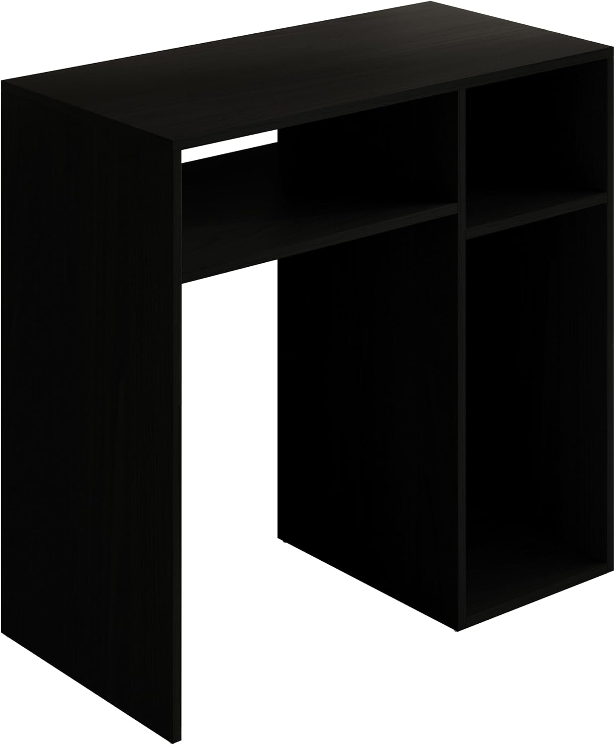 32 Inch Home Office Writing Desk with Open Storage Shelf Cabinet, Small Study Table Computer Desk, Black