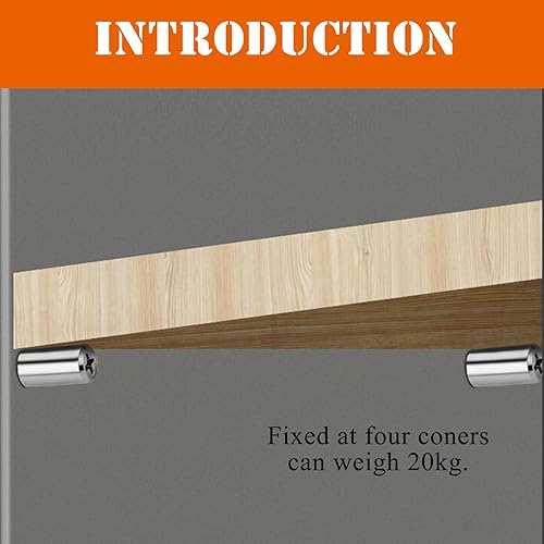 Miniatura 4 de 80 clavijas de soporte para estante con funda antideslizante, soportes de estante de tornillo autorroscantes sin perforaciones, soporte de tablilla,