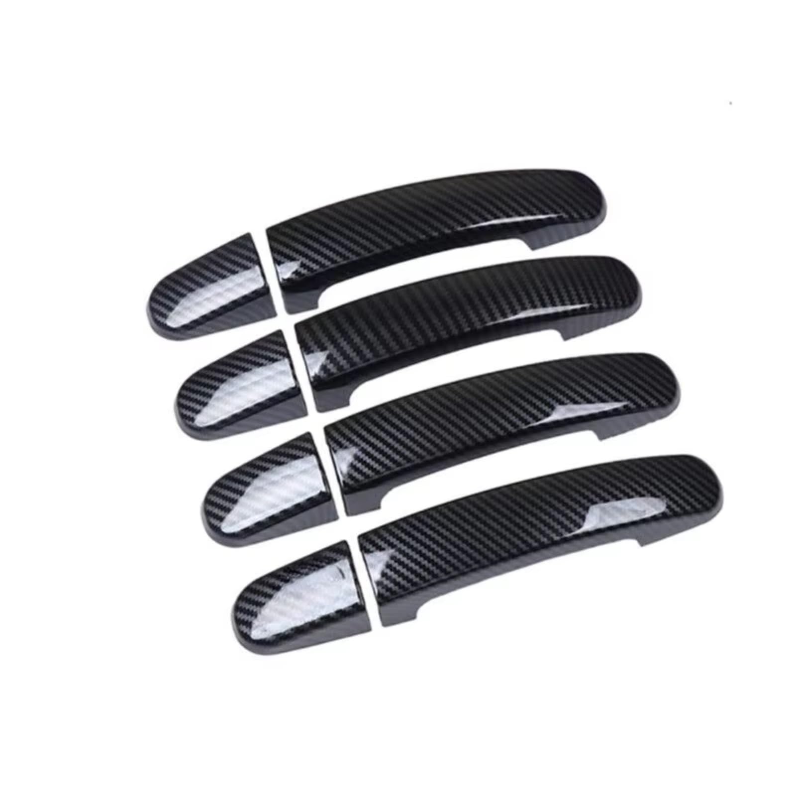 DSPOLIMV Outer Door Handle Cap Compatible with for Transit for Custom 2013-2017 Carbon Fiber Chrome Car Door Handle Cover Trim Overlays Styling Accessories(Carbon Fiber)
