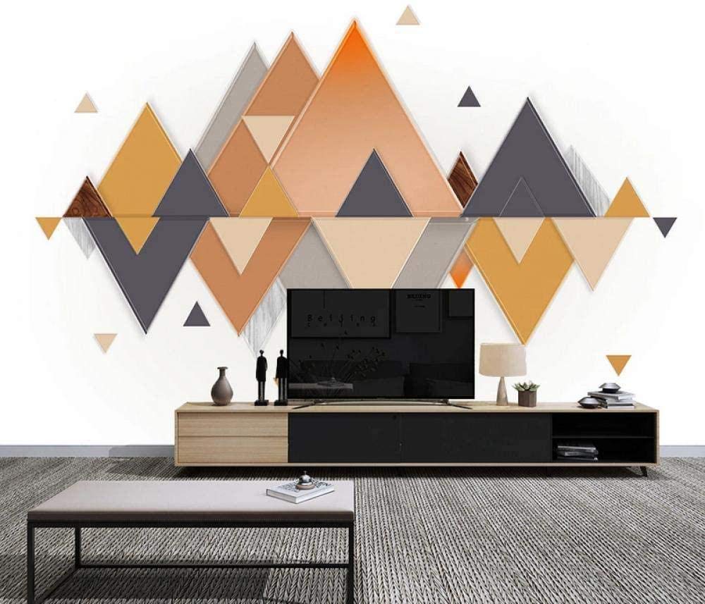 XHXI Papier Peint Photo 3D Géométrique Tv Fond Papier Peint (98.4X68.9Inch) Mural-Tissu Non Tissé-Décoration Murale-Salon Cha 3D Wallpaper Living Room The Wall for Bedroom Mural border-400cm×280cm