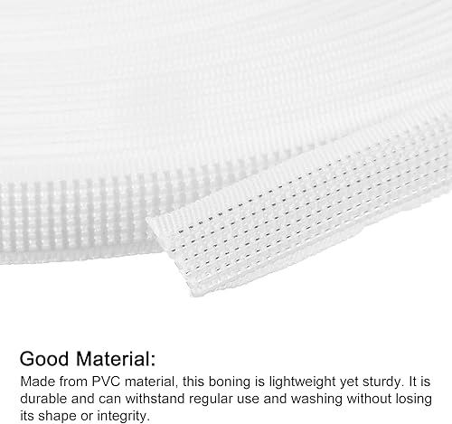 Miniatura 3 de uxcell Deshuesado para coser, 1 pieza de 25 yardas y 0.394 in  corsé de poliéster de baja densidad para vestido de novia, vestido de novia (negro)