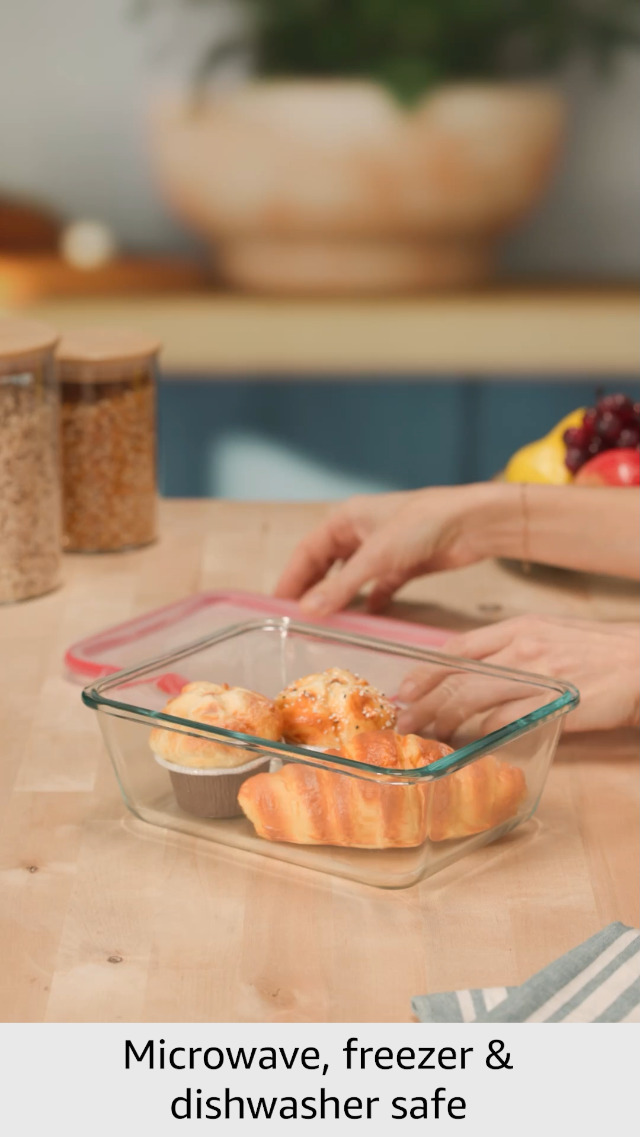 Amazon.com: Pyrex Freshlock Glass Food Storage Container, Airtight