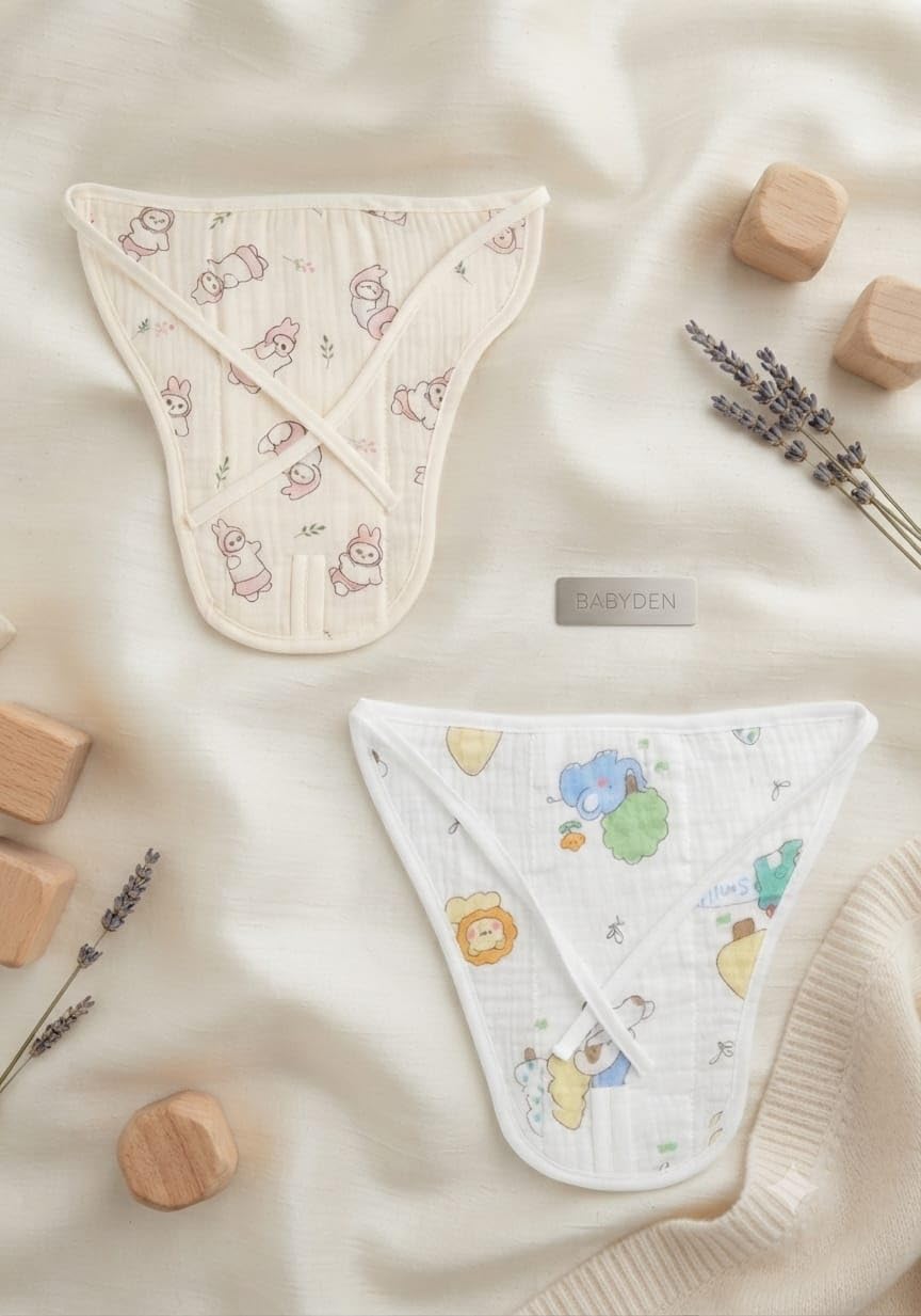 Baby Langots Large Size Pack Of 6 for New Born 6-9 Months | Soft Premium Quality Muslin Baby Nappy | Comfortable Washable Diaper Wrap comes in Differnt Print Everytime-image-17
