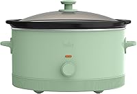 Vista 10 de bella Olla de cocción lenta manual de 6.0 cuartos de galón, revestimiento antiadherente de cerámica, 3 ajustes de temperatura, olla de gres apta