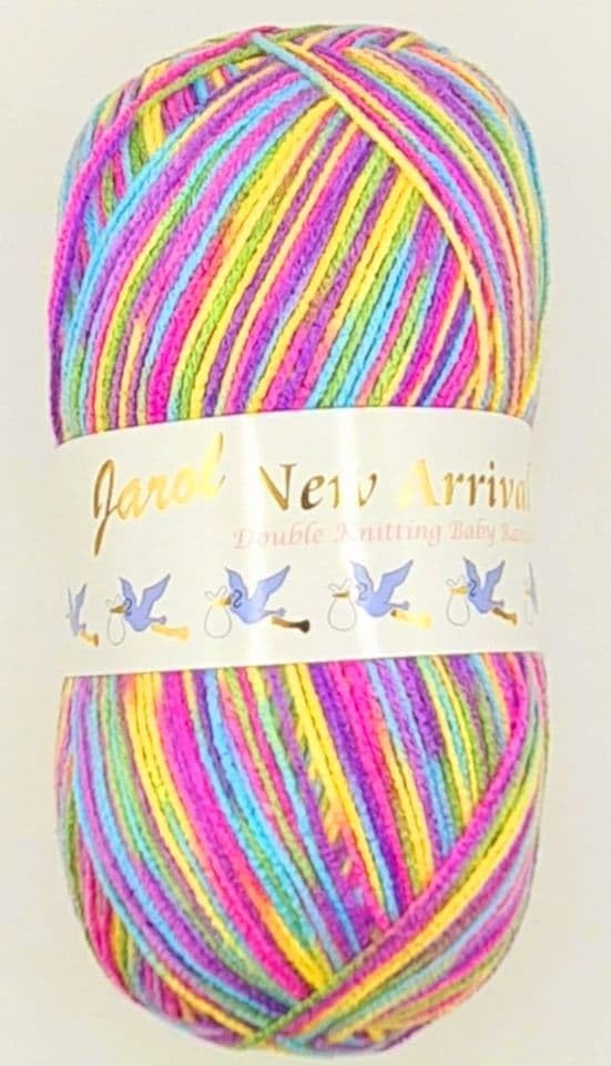 Jarol New Arrrival Baby Random Double Knit/DK Knitting & Crochet Yarn. Baby Yarn Available in a Selection of Variegated Shades, 100% Acrylic, 600 Metres, 200g Balls, Pack of 3, Sundown