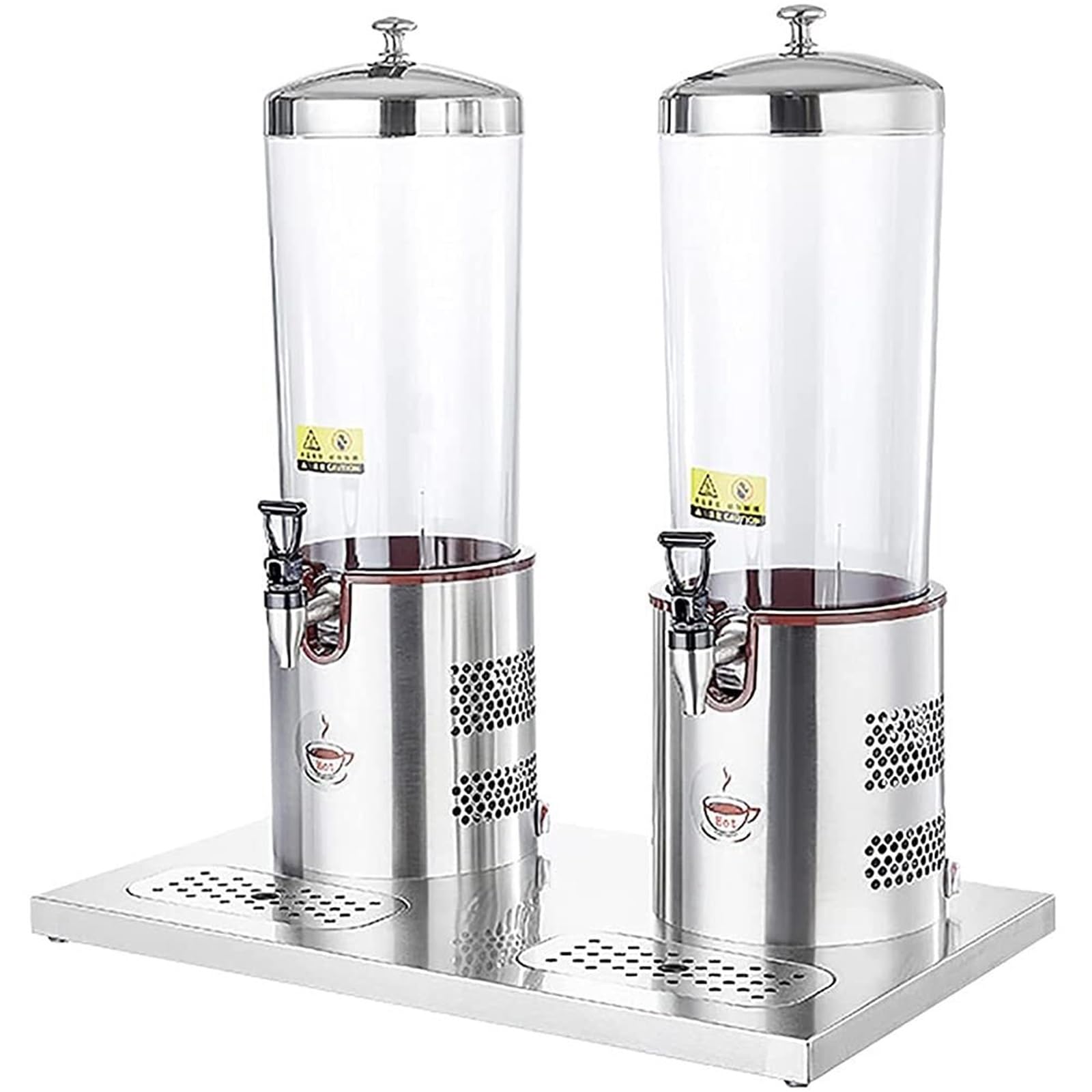 HADECOLL Beverage Dispenser 6L Drink Dispensers For Parties Beverage Dispensers Commercial Hot Cold Stainless Steel Drip Trays For Lemonade Juice,Color2-Heating