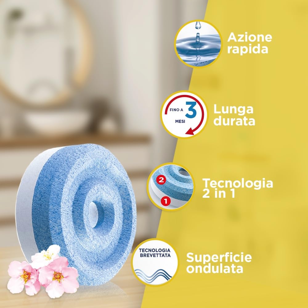 Ariasana Tab Fiori di Campo Bipack 2x450g, Ariasana Aero 360 Ricarica Antiumidità, Cattura umidità dal Profumo Floreale, Ricarica Aero 360 Tab a Lunga Durata, 1 Confezione da 2 Tab