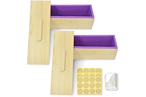 Artcome Soap Loaf Molds with Wooden Storage Box