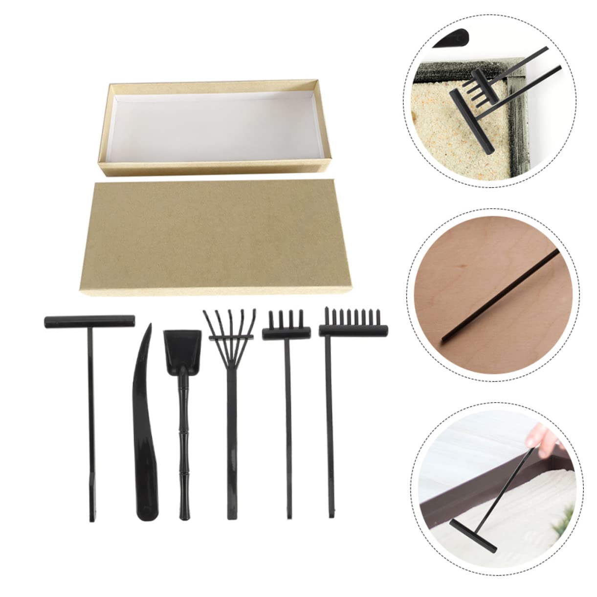 COSMEVIVI 1 Set Zen Garden Rake Kit Garden Tools for Boys and Girls Sand Table Decor for Desk