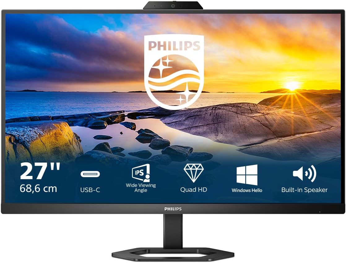 Philips Monitors LCD monitor with Windows Hello Webcam - 27E1N5600HE/00 ...