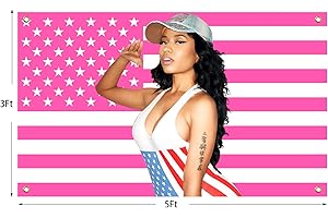 BOmby Pink Background Nicki Rapper Singer Minaj Flag 3X5 Feet Independent Wall...