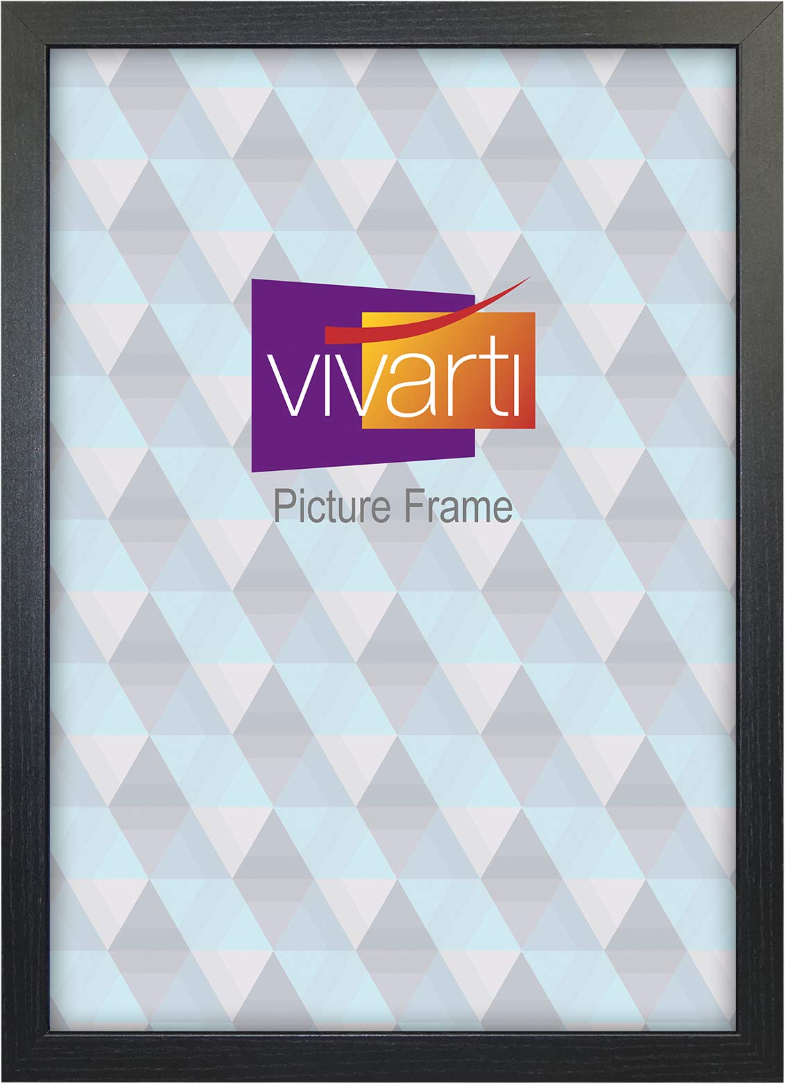 Vivarti Black Ash Finish Thin Black Ash Picture Frame 30 X 40 Cm - 30 X 40Cm Frame - Photo Frame - 30X40 Frame Black With Clear Styrene Sheet & Wall Mounted Hook – 30 X 40Cm