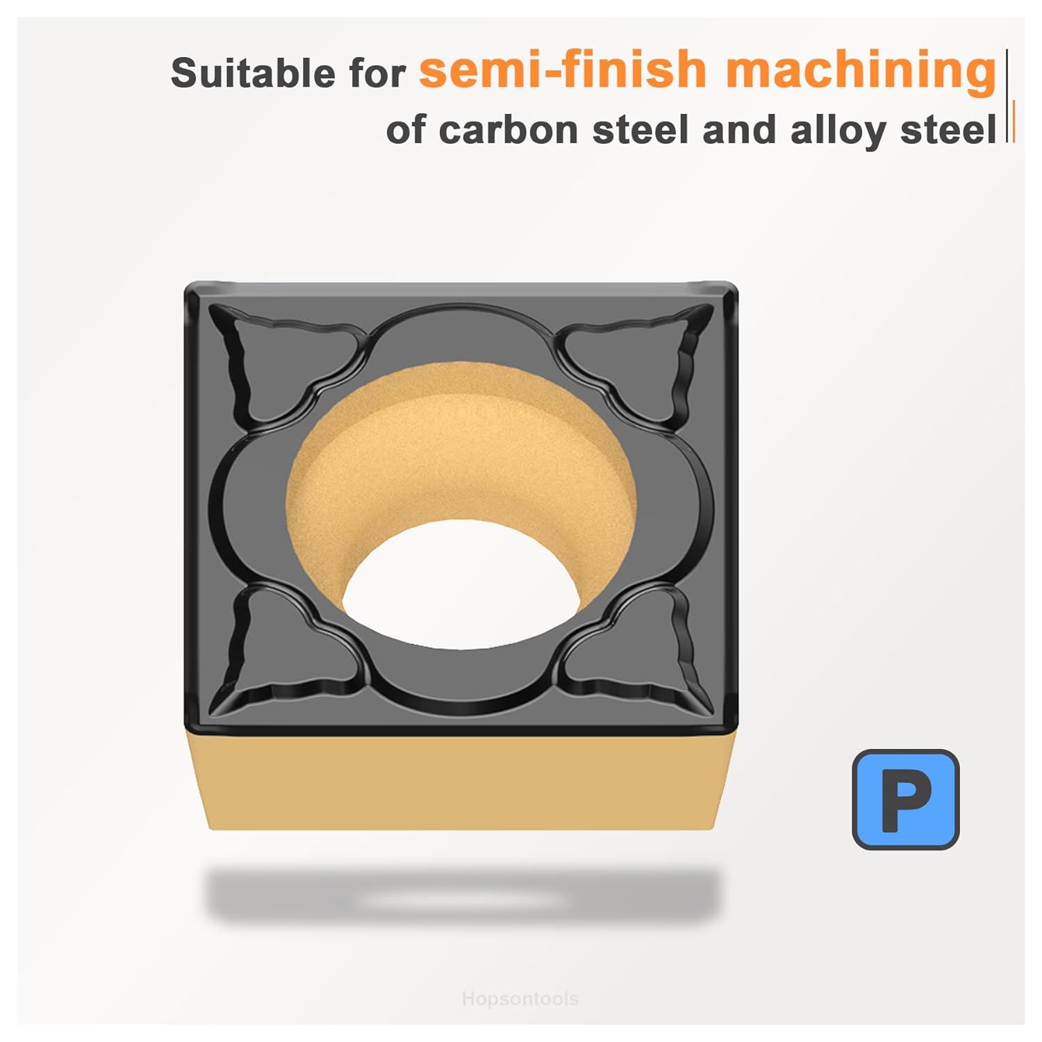 CNC Carbide Inserts SCMT 432 Scmt120408 for Metal Lathe Cutting Steel, SCMT Square Turning Insert, 10 PCS