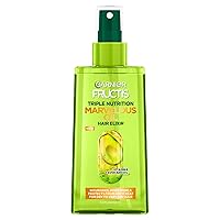 Vista 1 de Garnier Fructis Triple Nutrition Marvelous Oil Hair Elixir, 5.0 Fl Oz, 1 unidad (el embalaje puede variar)