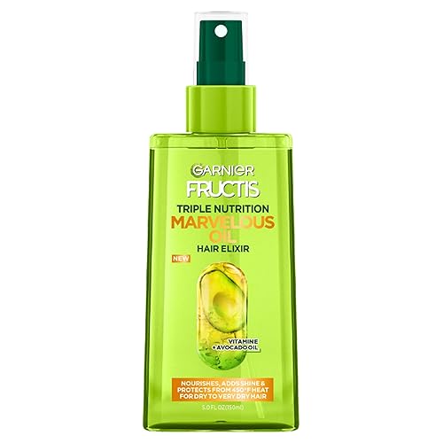 Garnier Fructis Triple Nutrition Marvelous Oil Hair Elixir, 5.0 Fl Oz, 1 Count (Packaging May Vary)