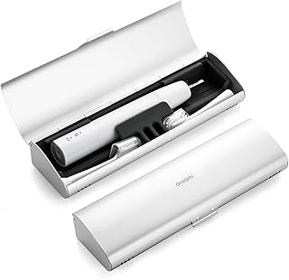 Alu-Etui elektrische Zahnbürste, 2-in-1 Silber