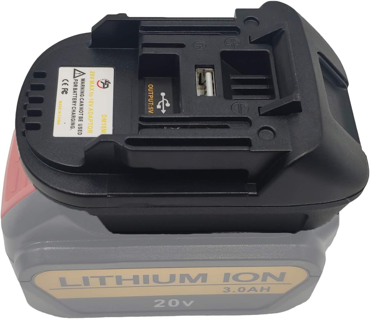 DM18M Battery Adapter for Dewalt 20V Convert to 18V Lithium BL1830 BL1840 BL1850 14.4V-18V with Makita Battery