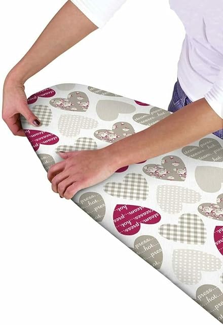 Elasticated Cover Large Ironing Board Cover, 120 X 40 Easy To Fit Ergo Thick Double Layer Padded Backing With Metallic Heat Reflective Properties To Help Make Ironing Easier