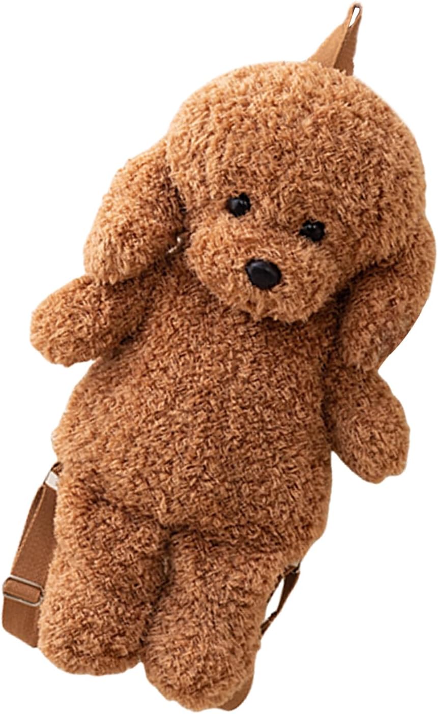 Plush Backpack,Soft Adorable Plush Bag | Dog Shape Cute Backpack Purse For Kids Travel Children School Girls Vacation Outdoor
