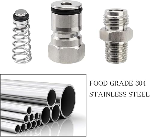 Miniatura 2 de OneBom Poste de bloqueo de bola con paletas, boquilla hexagonal NPT macho de 14 pulgadas, adaptador de barril de maíz líquido de 1932 "-18 (líquido)