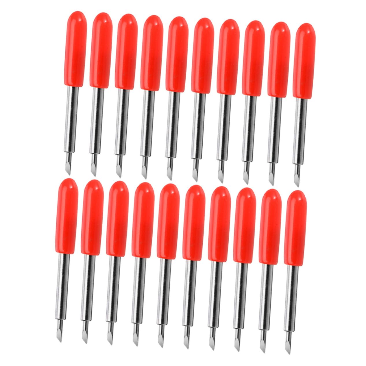 Angoily 50Pcs Computer Lettering Cutters Blades for Vinyl Plotter and Precise Cutting Tool for Self Adhesive Tape Reflective Film and Thin Board Angle