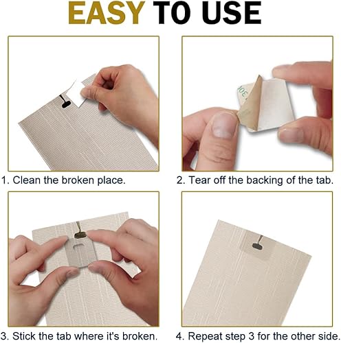 Miniatura 6 de 25 juegos (50 piezas) de pestañas de reparación verticales transparentes para persianas verticales, listones de repuesto