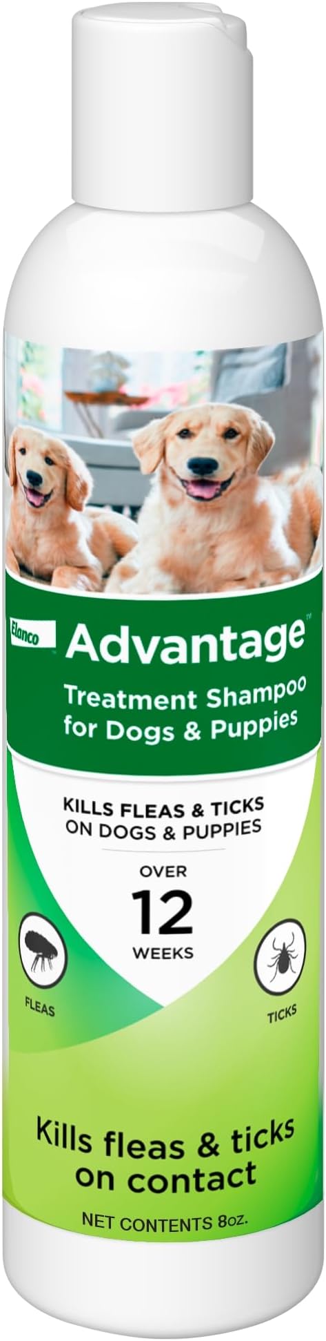 Dog Flea & Tick Shampoo for Puppies & Adult Dogs | Kills Fleas & Ticks | 8 oz.