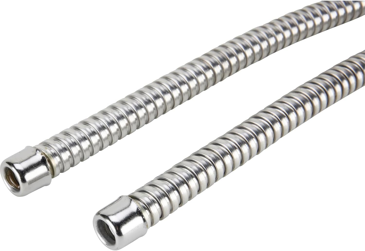 Speedway Motors Stainless Steel Headlight Conduit Set, 12-Inch Polished Two-Piece Wiring Cover Kit for Headlight, Taillight or Horn Wire Protection, Includes Polished Ferrules