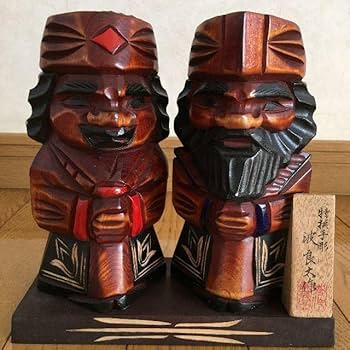 一枚板 アイヌの木彫り デカイ! Amazon.co.jp: アイヌ 木彫り人形 2体セット : おもちゃ