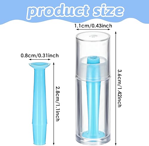 Miniatura 2 de 10 piezas de herramienta suave para quitar lentes de contacto, insertador de lentes esclerales azules, émbolo suave de silicona para lentes RGP y
