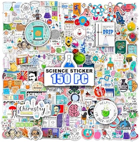 Amazon.com: 150pcs Science Stickers - Classroom Decor & Water Bottle ...