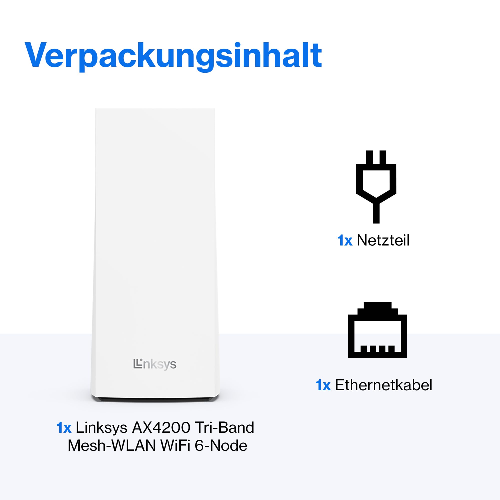 Linksys Velop MX4200 Tri-Band Mesh-WiFi 6-System (AX4200) WLAN-Router mit bis zu 260 m² Funkabdeckung – Bild 8