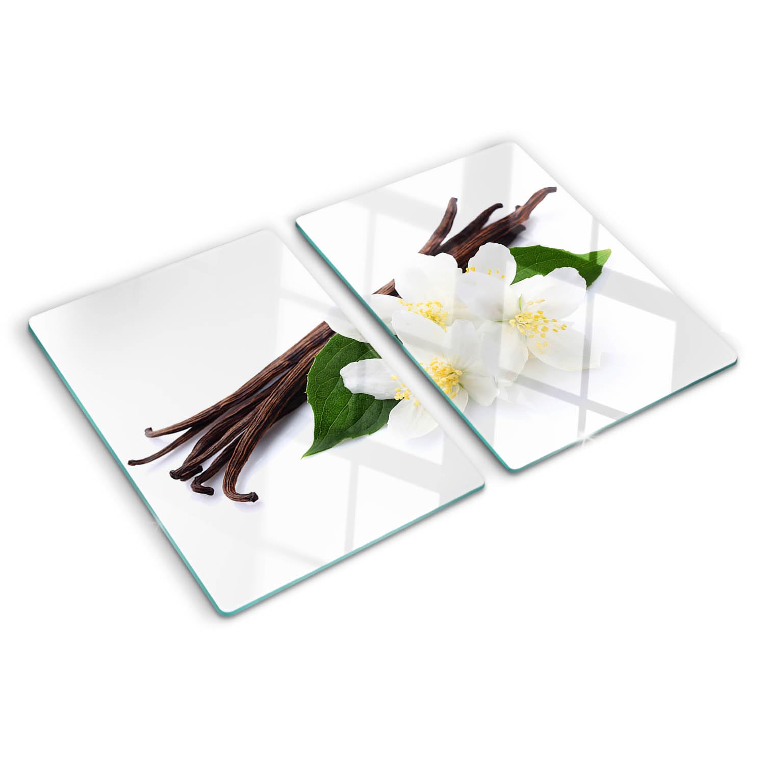 Planche en verre trempé avec pieds antidérapants pour cuisine