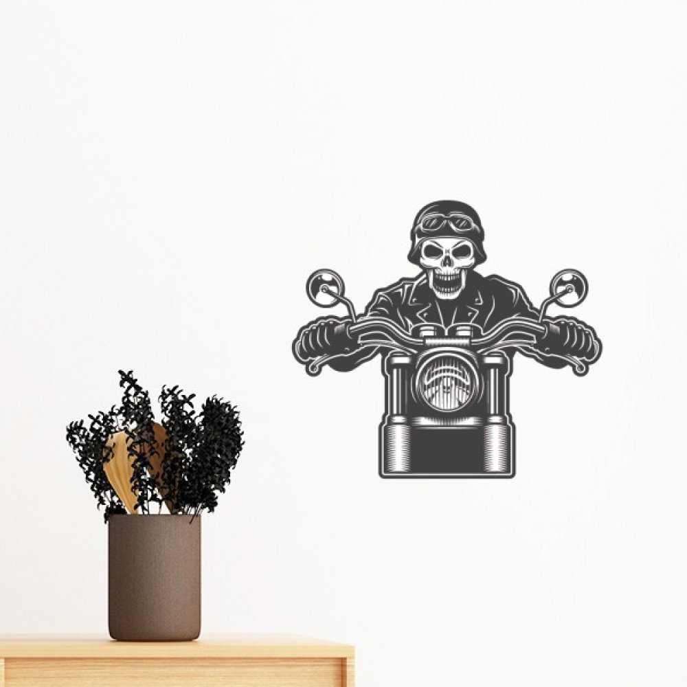 Autocollant moto skeleton amovible 100cm motif amovible papier peint DIY