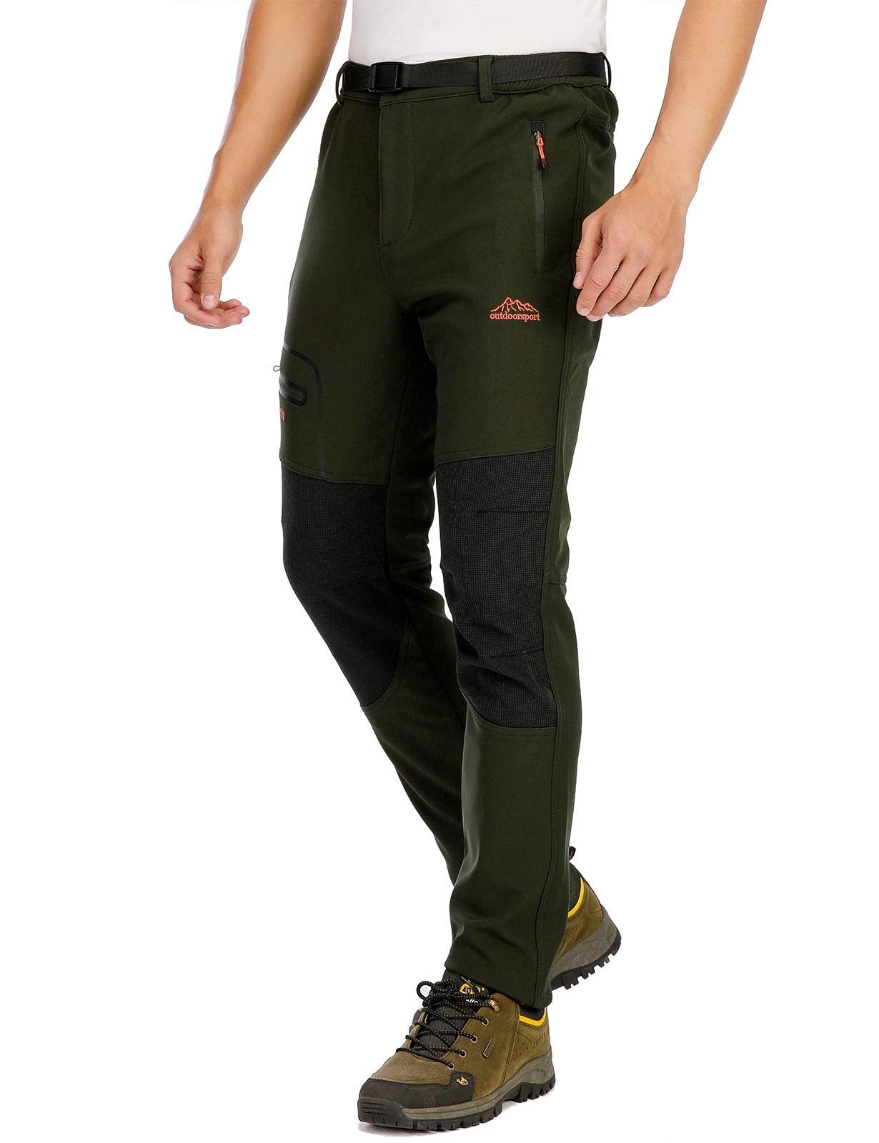 DAFENP Pantaloni Trekking Sci Uomo Invernali Pantaloni da Lavoro Termici Impermeabile Pantaloni Neve Softshell Montagna Escursionismo Caldo All'aperto