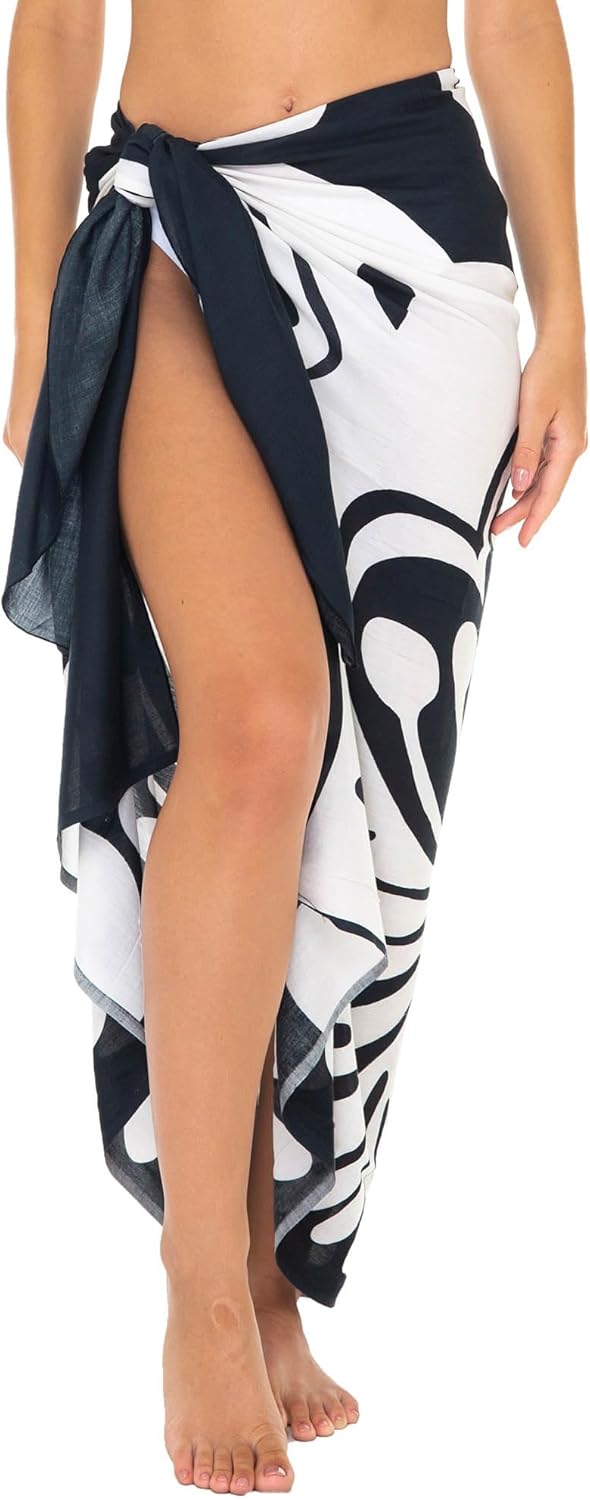 SHU-SHI Sarong Coverups for Women Beach Skirt Butterfly Wrap Swimsuit Long Pareo Cover Up