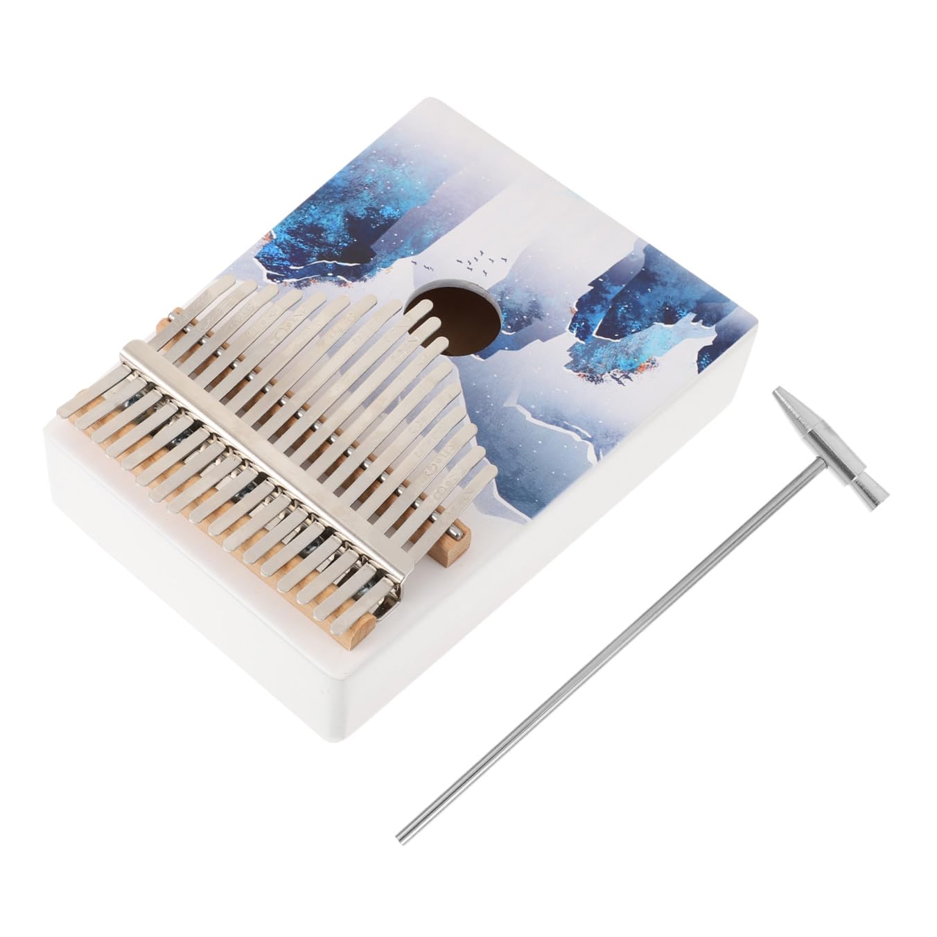 1satz Kalimba Daumenklavier Weißem Kiefernholz Tasten Tragbares Für Anfänger Hochwertiges Musikinstrument Mit Melodischem Erlernen Von Musikstücken