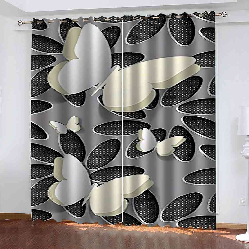 Rideaux occultants 3D phoniques et thermiques en polyester