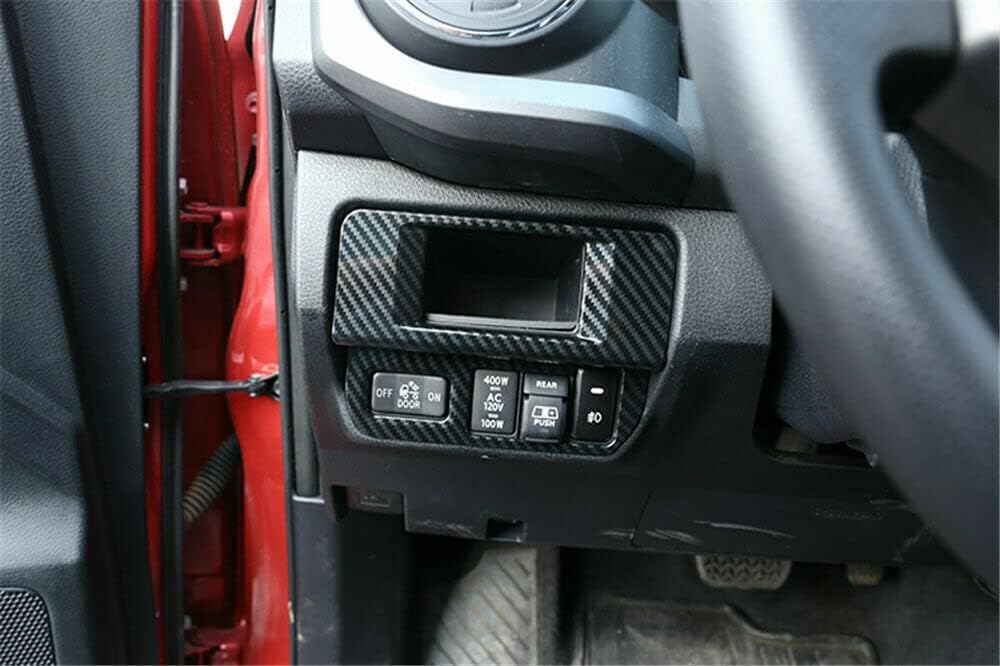 ERIDANUS Auto Accessories Fit for Toyota Tacoma 2023 2022 2021 2020 2019 2018 2017 2016 Fog Light Switch Button Cover Trim (Carbon Fiber) ABS 1 PC