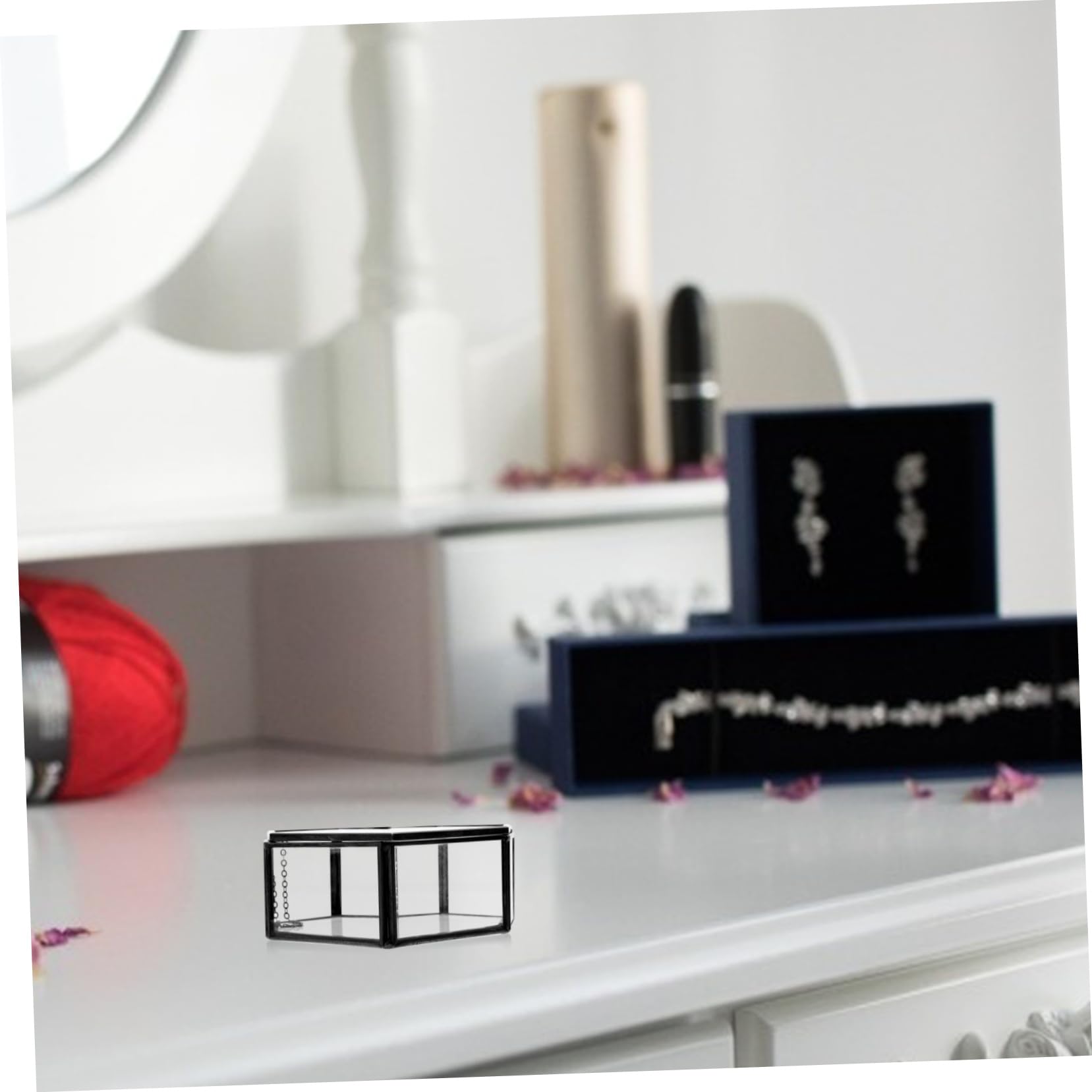 Homoyoyo Joyero Transparente Para Collares y Anillos Vitrina De Joyas Expositor Decorativo Para Dormitorio o Baño
