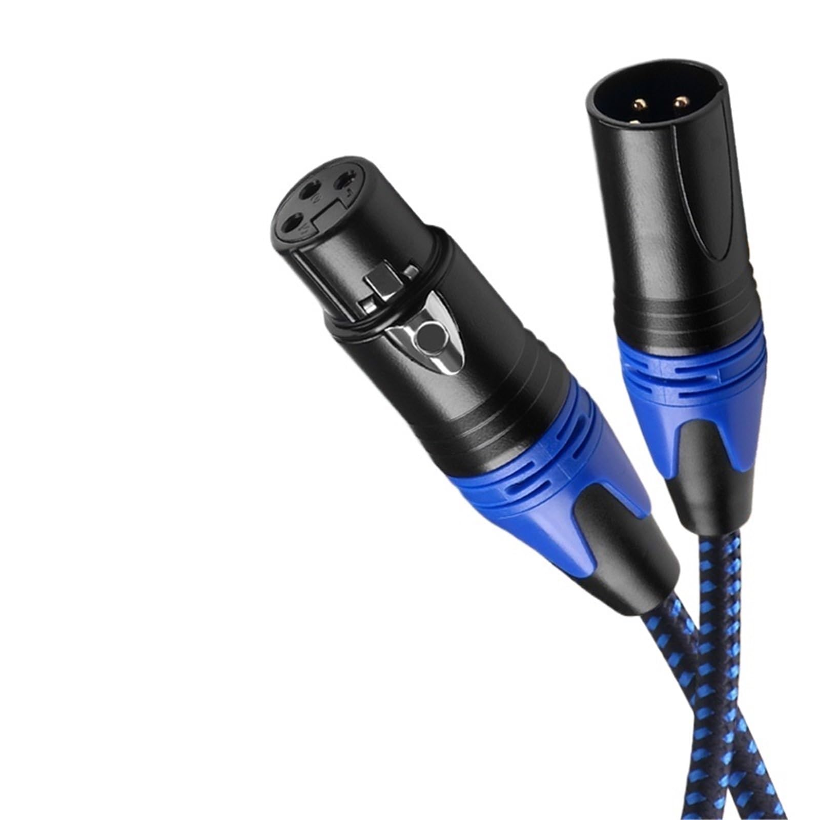 Kabel mikrofonowy XLR męski na żeński, pozłacane 3-pinowe kable głośnikowe XLR, zrównoważony kabel miksera mikrofonu, wielokolorowy (M-F żółty, 7,5 m)