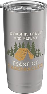 Worship Feast And Repeat Feast of Tabernacles Sukkot Stainless Steel Insulated Tumbler