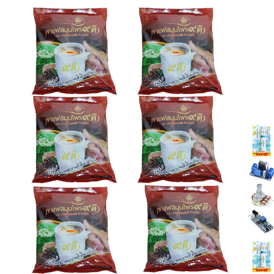 20 Sachets/Pack Intense Good Shape Kaodee 9DCoffee Coffee Instant Mix Powder Snack 9 in 1 Much Mellow Delicious Vegan Set 6 A511 By Thaigiftshop [Get Free Tomato Facial Mask] image 2