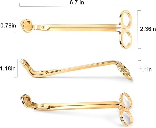 Miniatura 2 de Tijeras de cortador de mecha de vela, cortador de mecha de vela, bronce